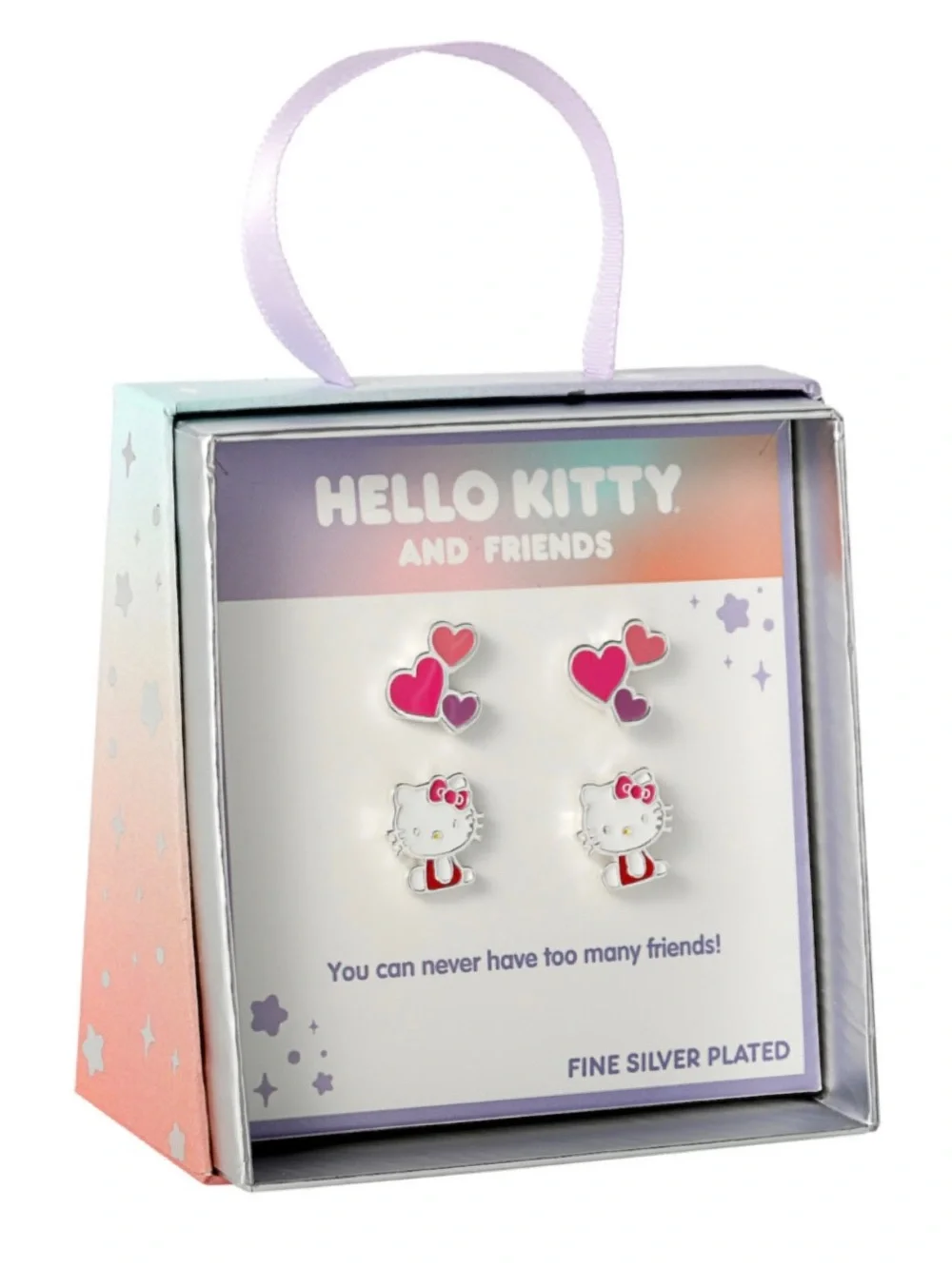 Sanrio Silver Plated Hello Kitty and Friends Stud Earring Set (NWT)